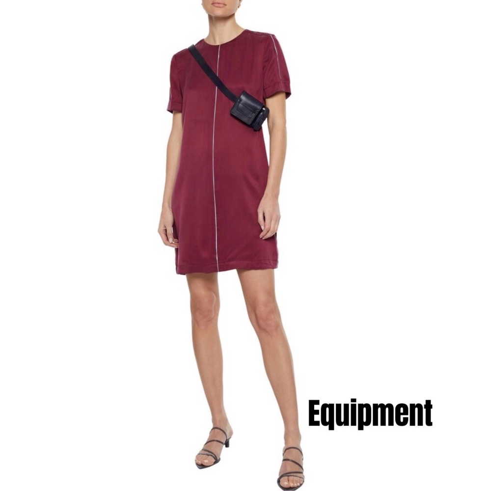 Equipment Silk-blend Mini Shift Dress
